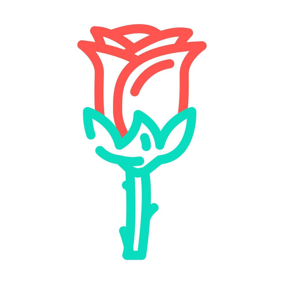 rose flower spring color icon vector illustration