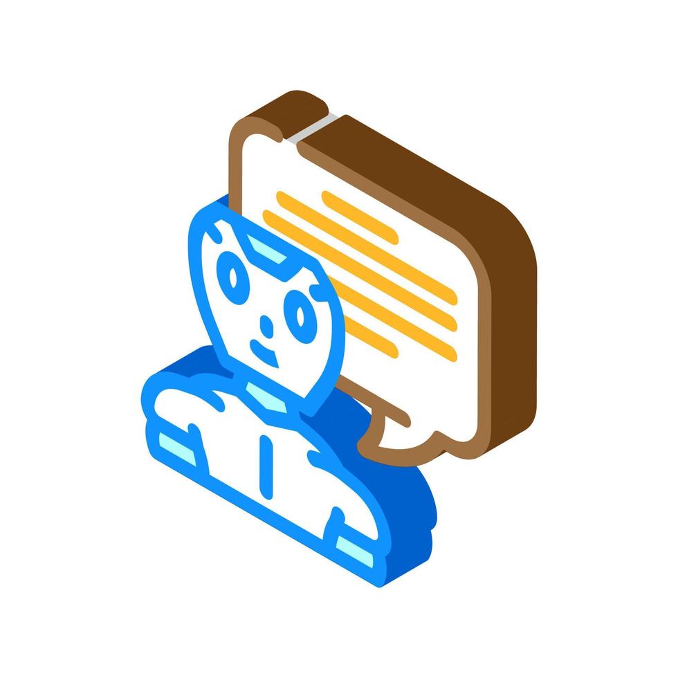 communication chat bot isometric icon vector illustration