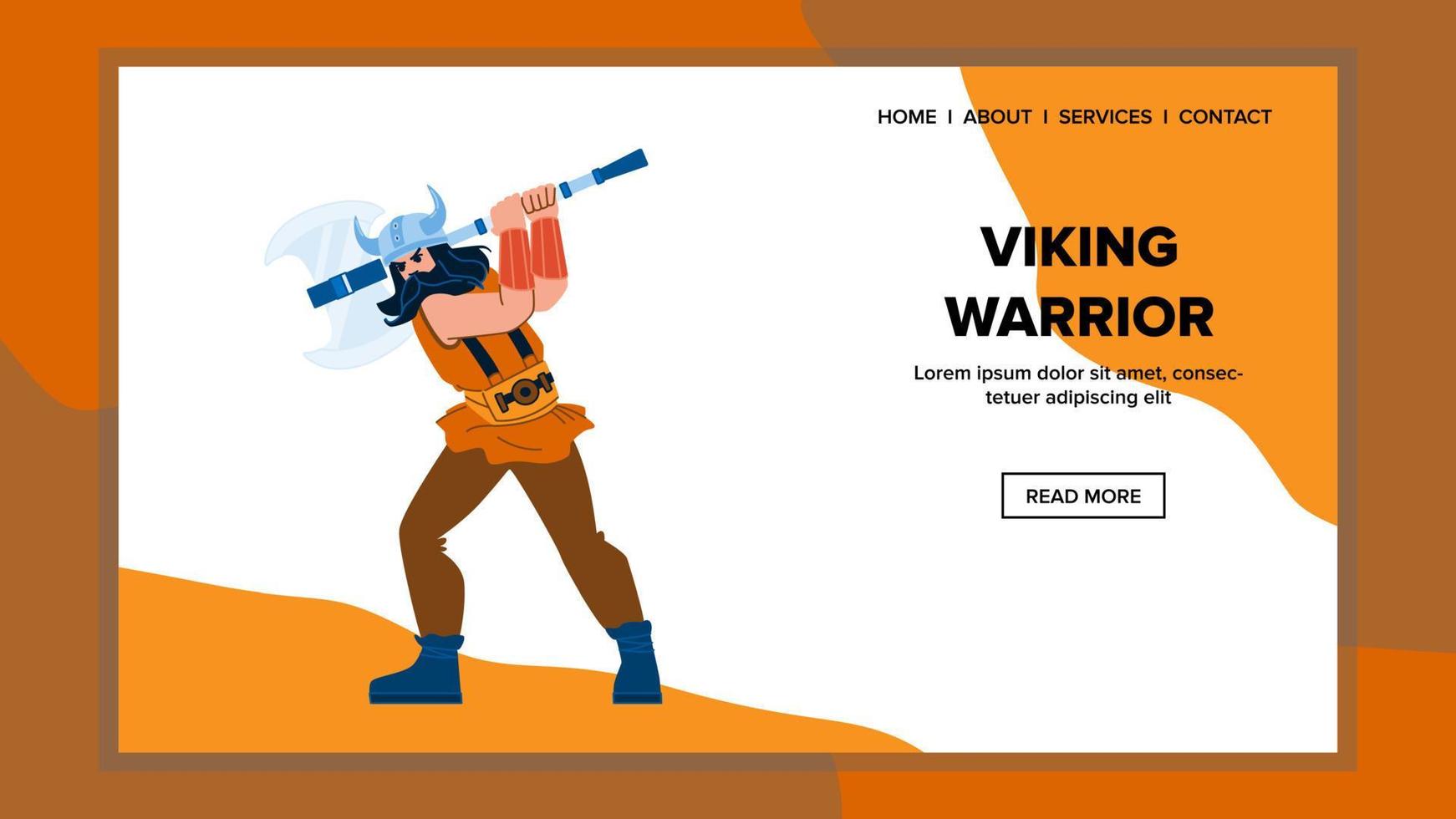 viking warrior man vector