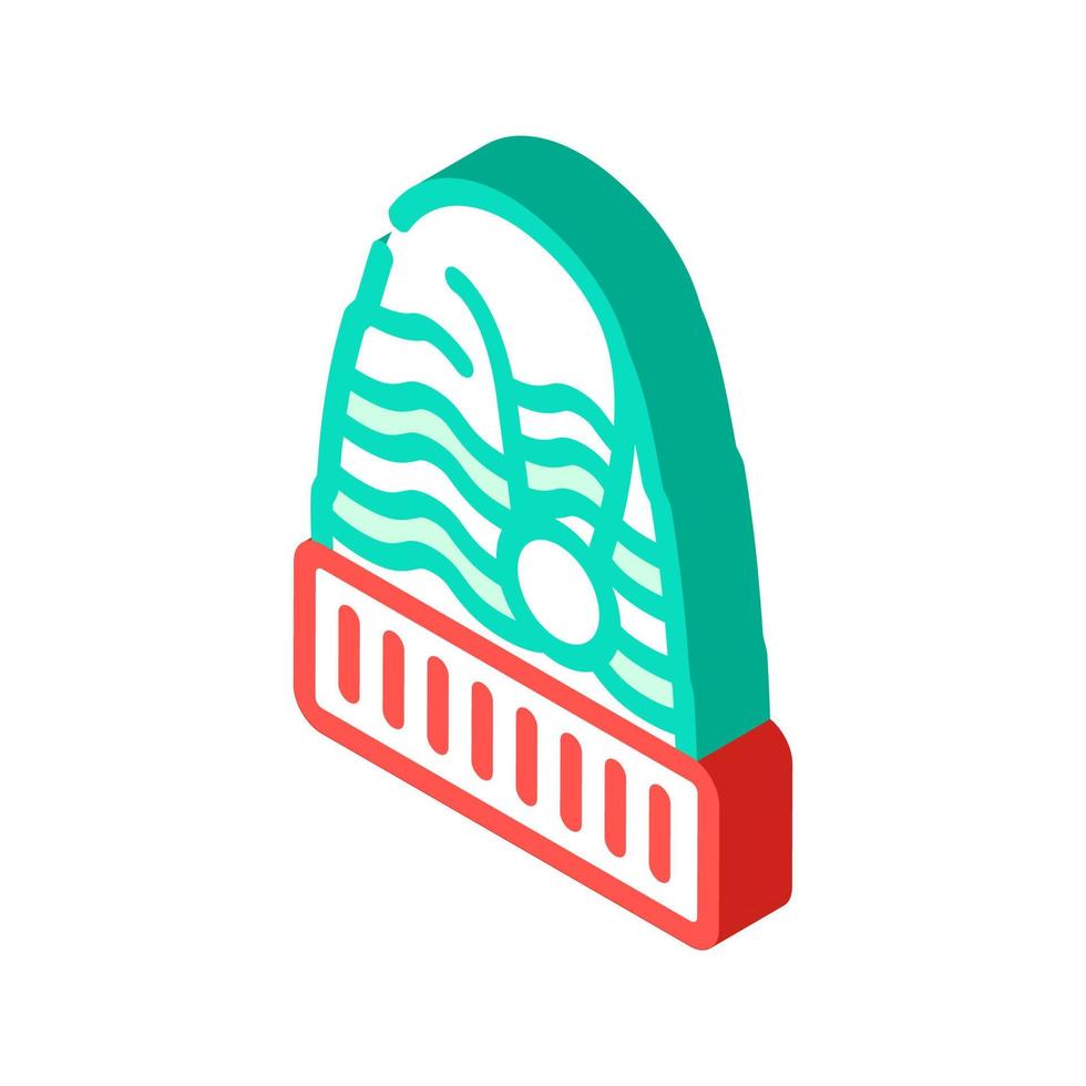 hat elf cute xmas isometric icon vector illustration