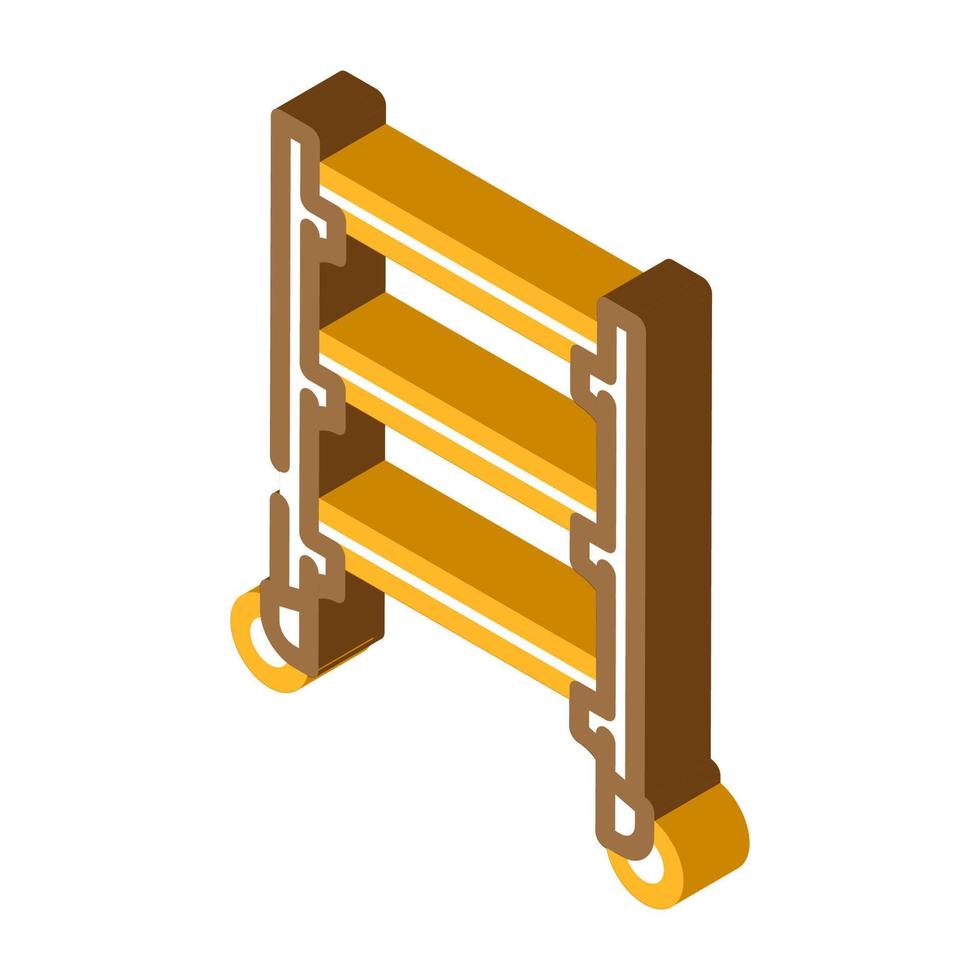 almacenamiento estante garaje herramienta isométrica icono vector ilustración