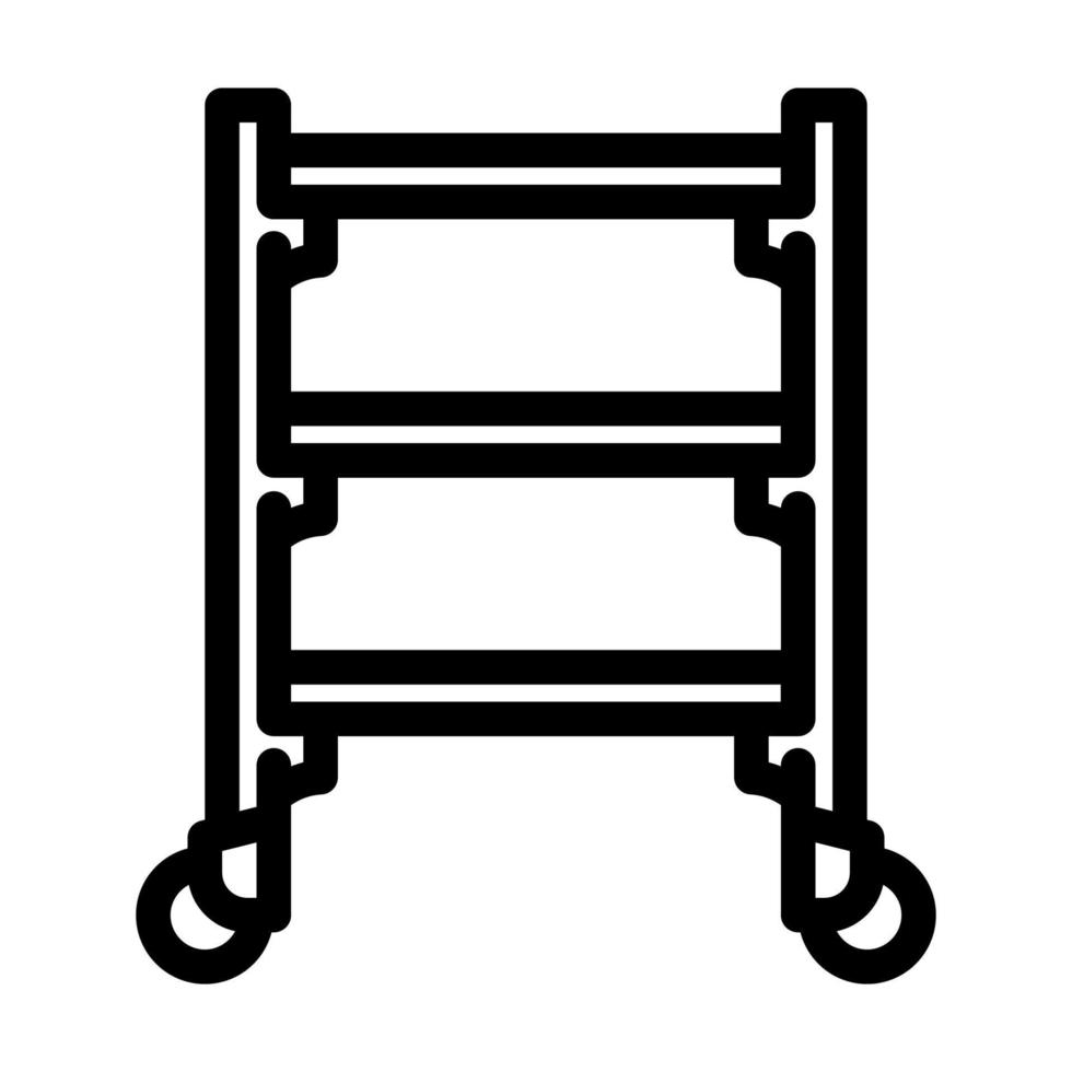 storage rack garage tool line icon vector illustration