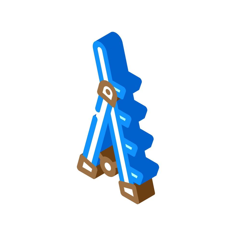 utility ladder garage tool isometric icon vector illustration