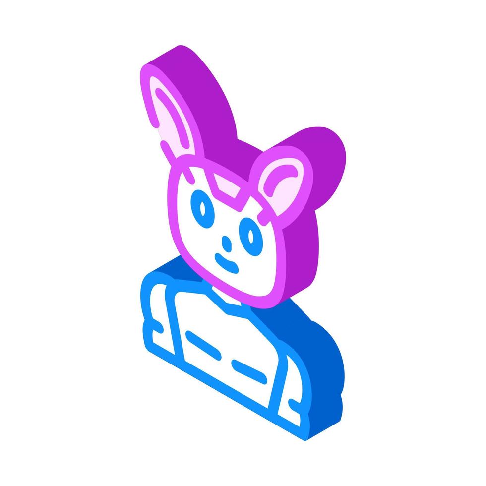 character chat bot isometric icon vector illustration