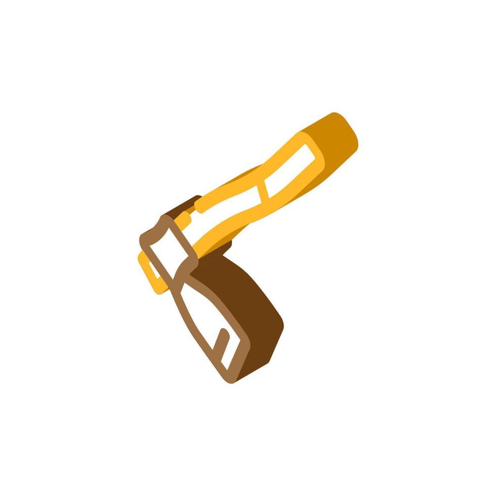 hoe garden tool isometric icon vector illustration