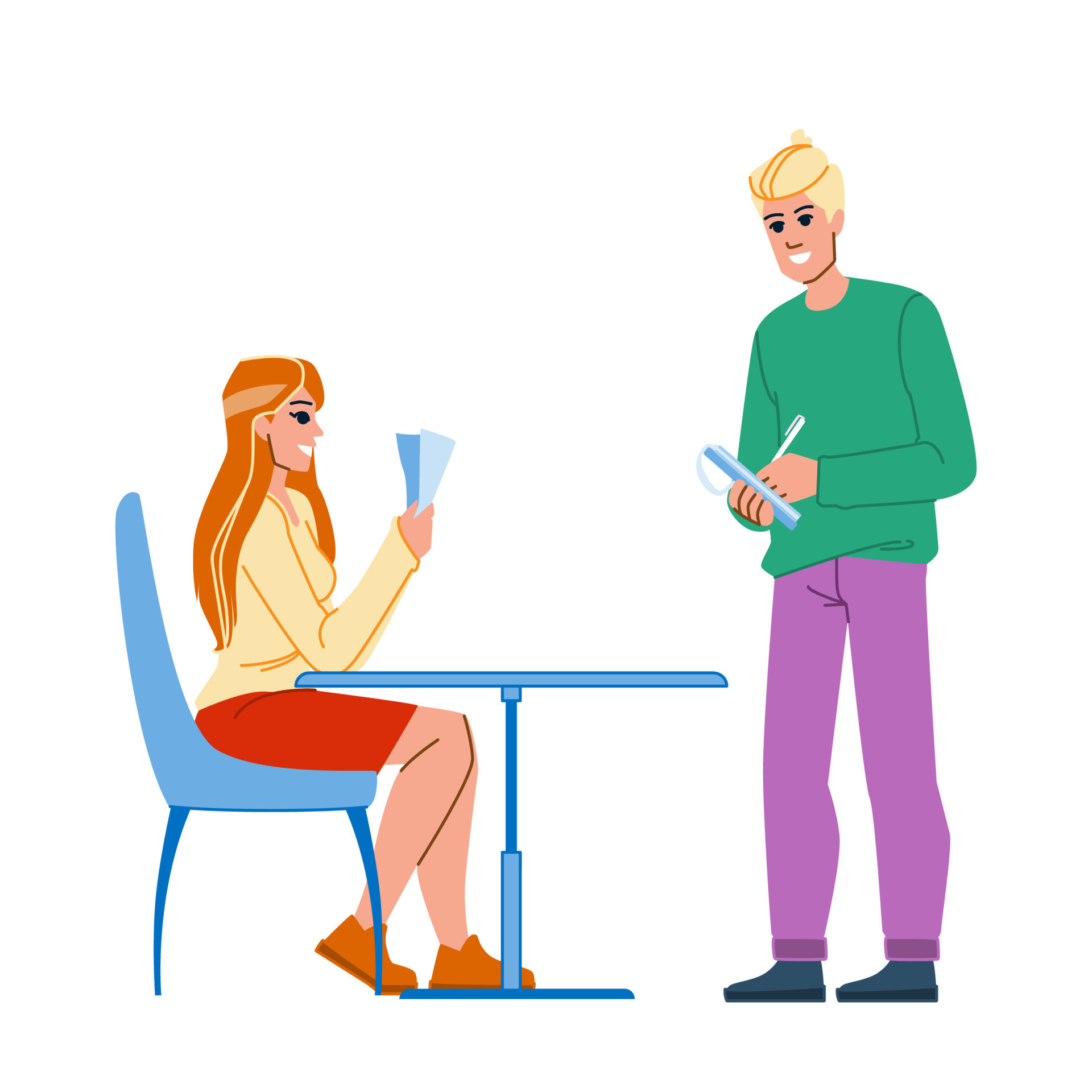 waiter-take-order-vector-22499509-vector-art-at-vecteezy