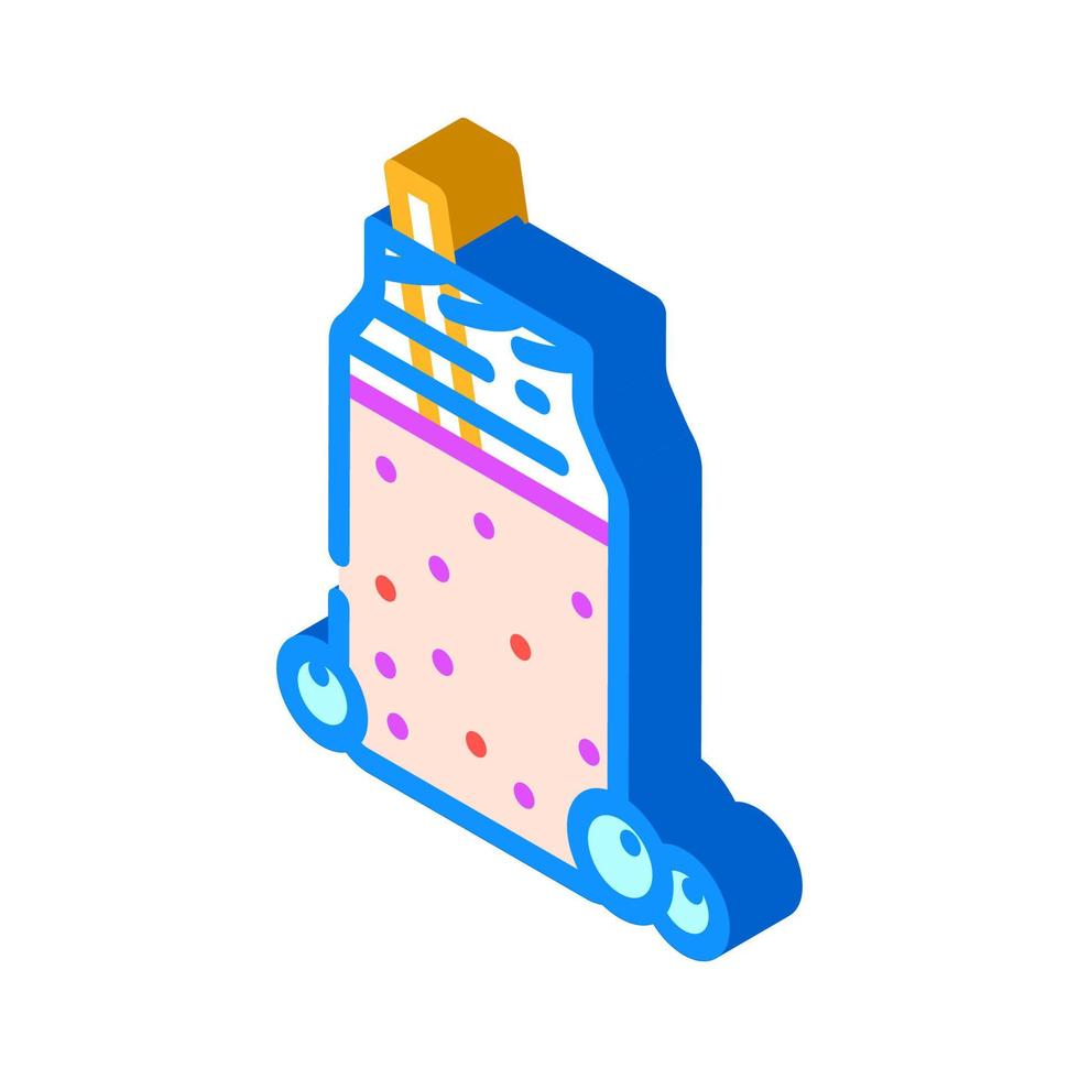 bluberry smoothie drink isometric icon vector illustration