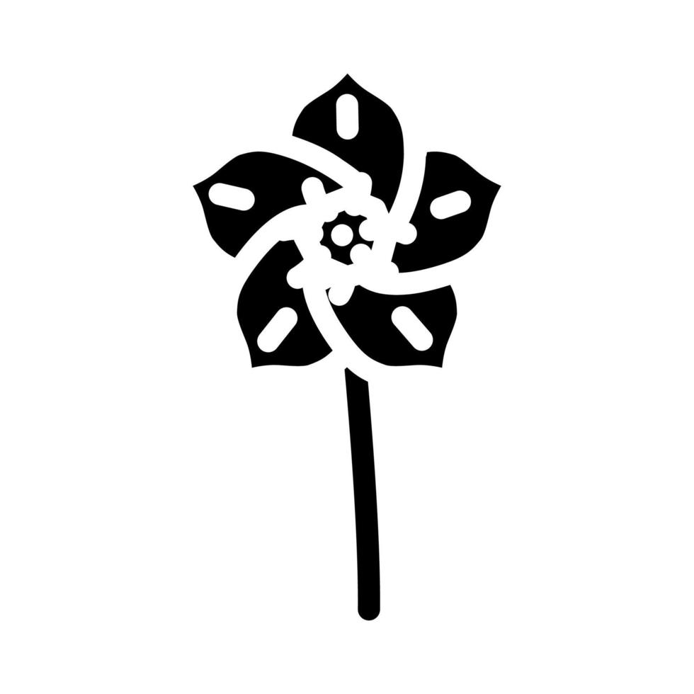 eléboro flor primavera glifo icono vector ilustración
