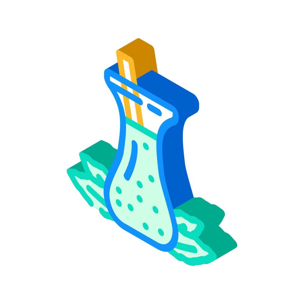spinach smoothie drink isometric icon vector illustration