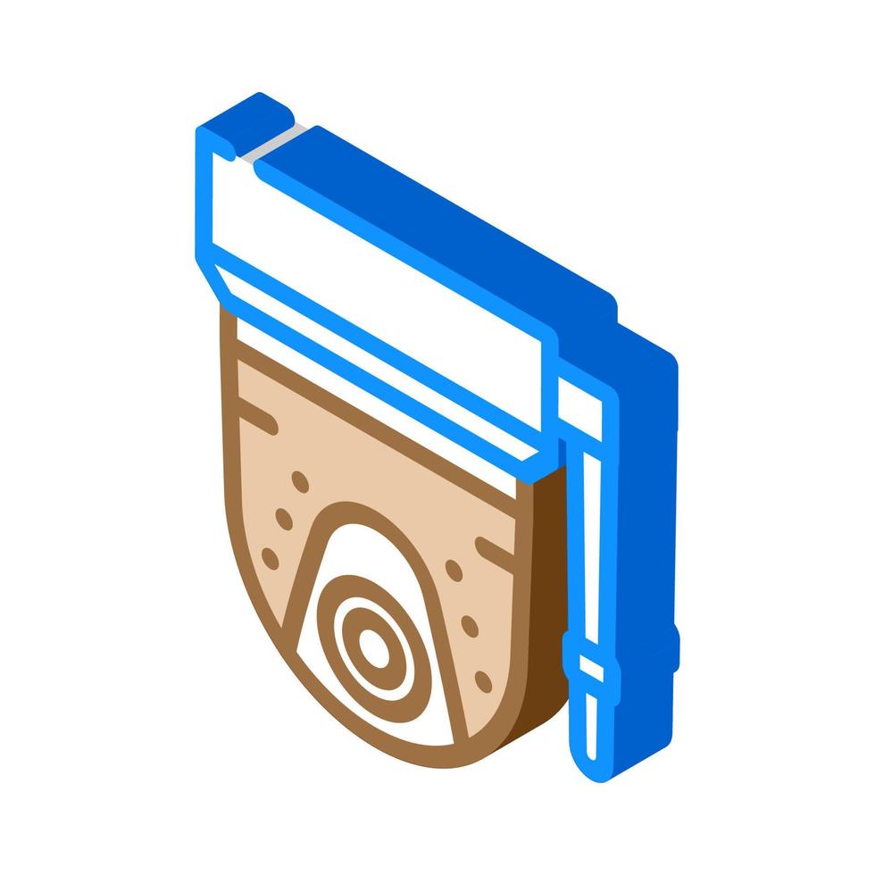 ring security camera garage tool isometric icon vector illustration