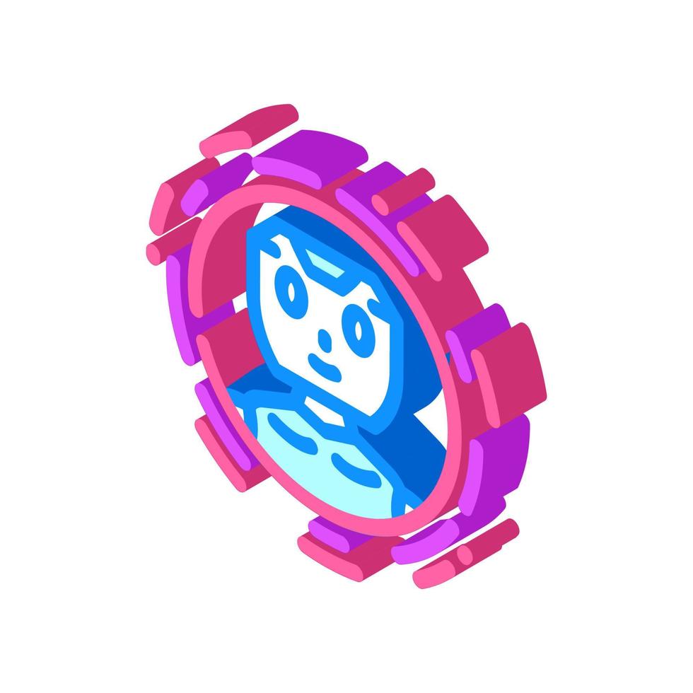 ai chat bot isometric icon vector illustration