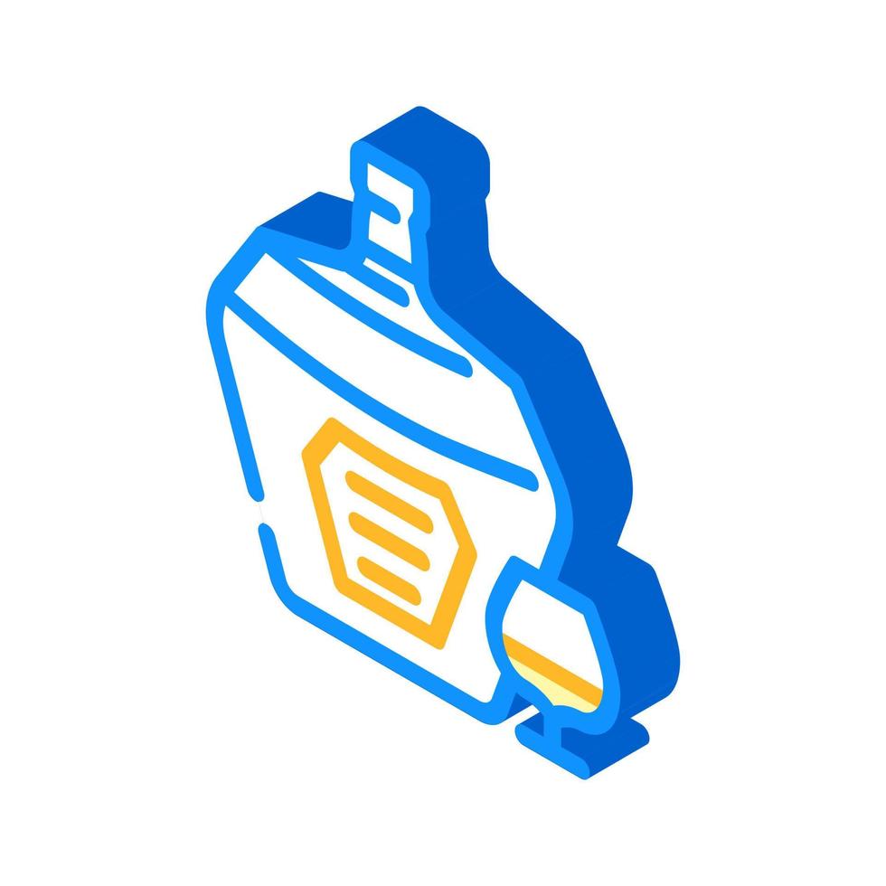 brandy drink bottle isometric icon vector illustration