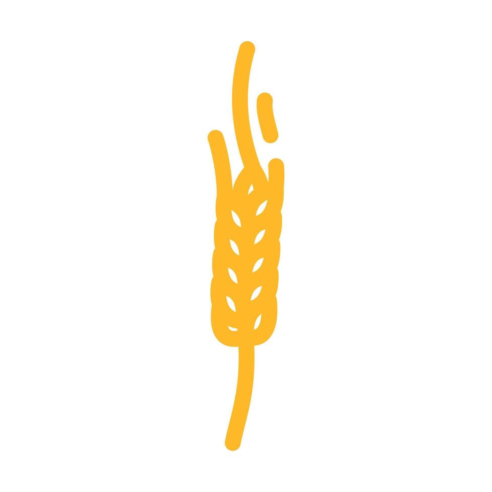 spikelet yellow wheat color icon vector illustration