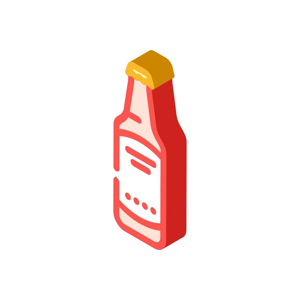 beer drink bottle isometric icon vector illustration