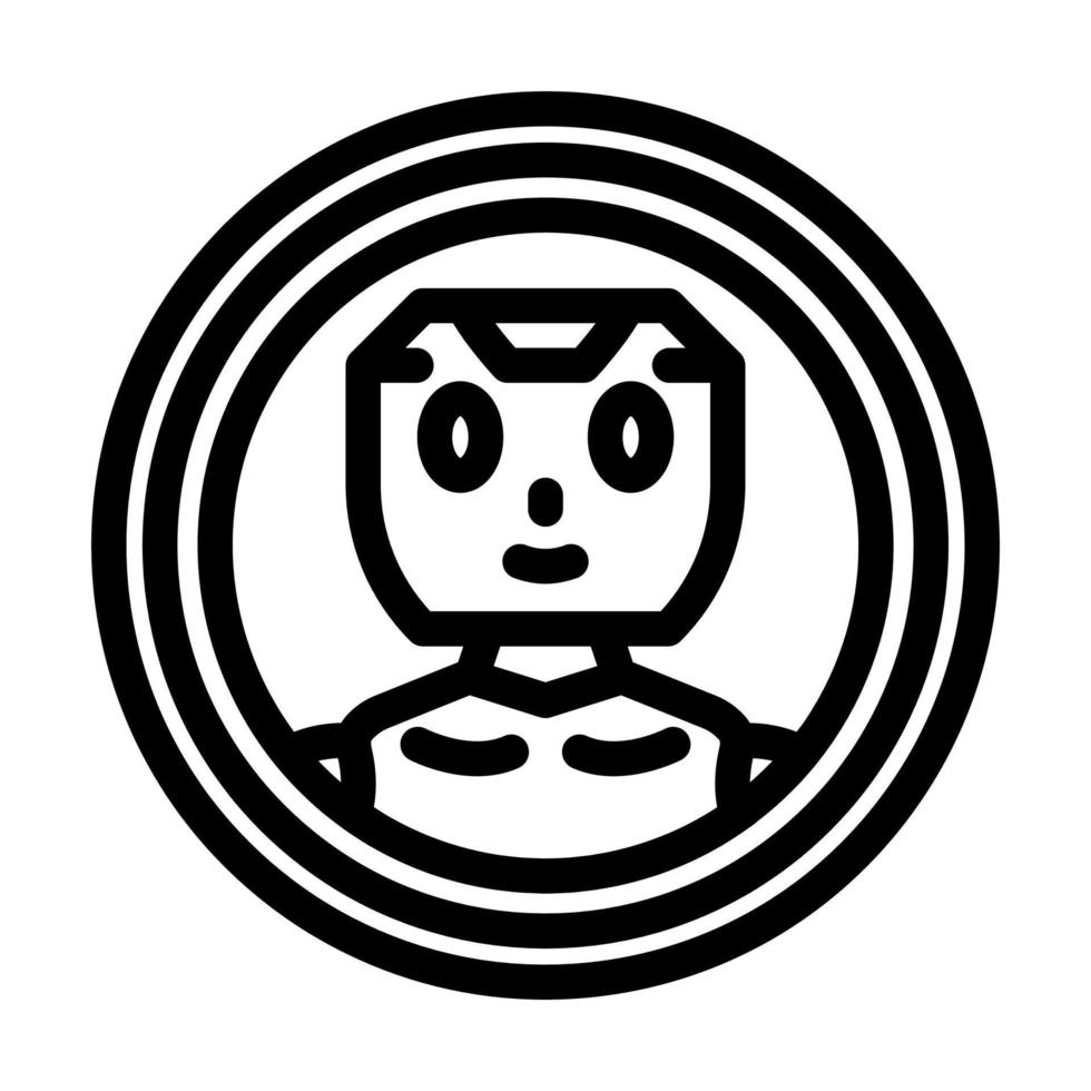 ai chat bot line icon vector illustration