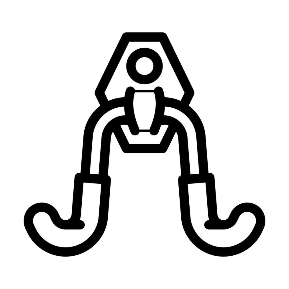 utility hook garage tool line icon vector illustration