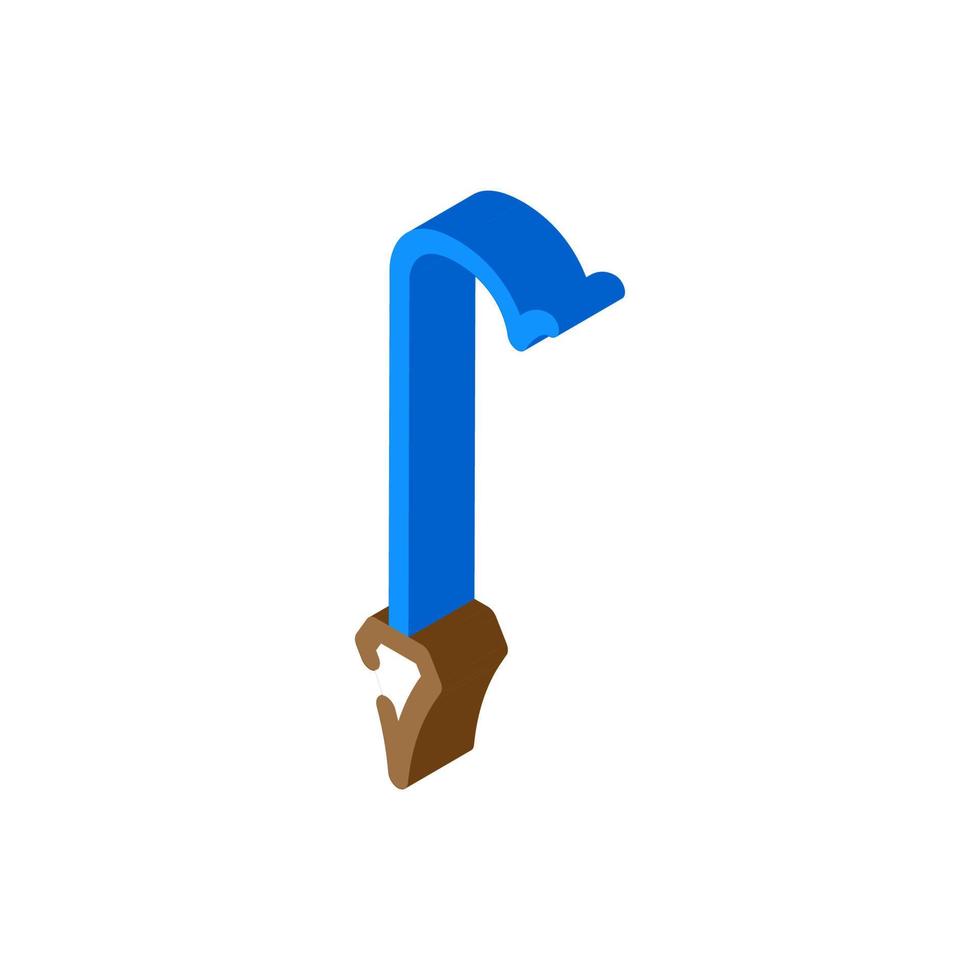 garden stakes tool isometric icon vector illustration