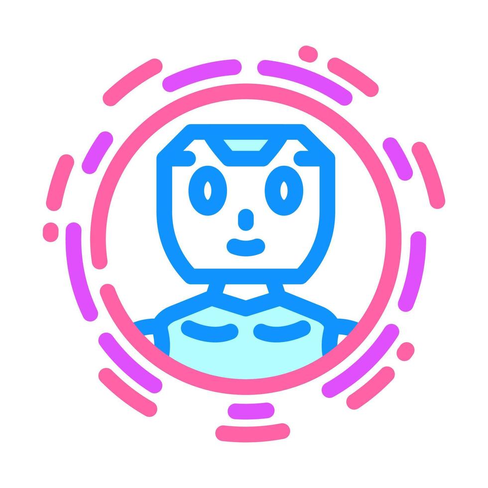 ai chat bot color icon vector illustration