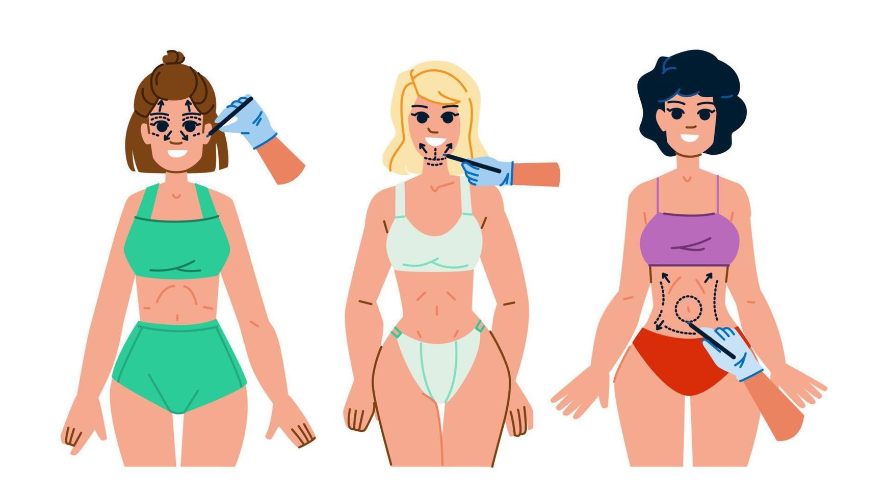 face belly surgery vector