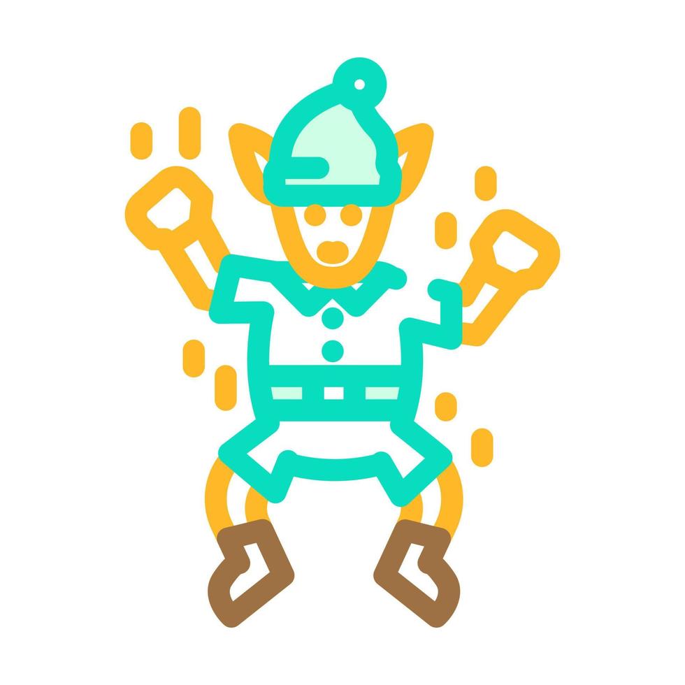 elf little color icon vector illustration