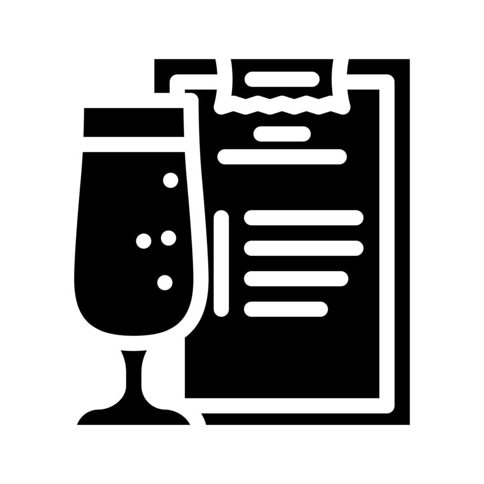 zalamero receta bebida glifo icono vector ilustración