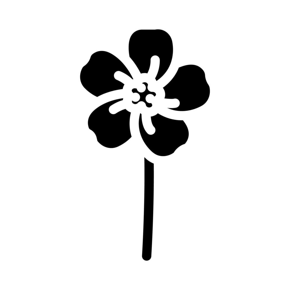 forget me not flower spring glyph icon vector illustration