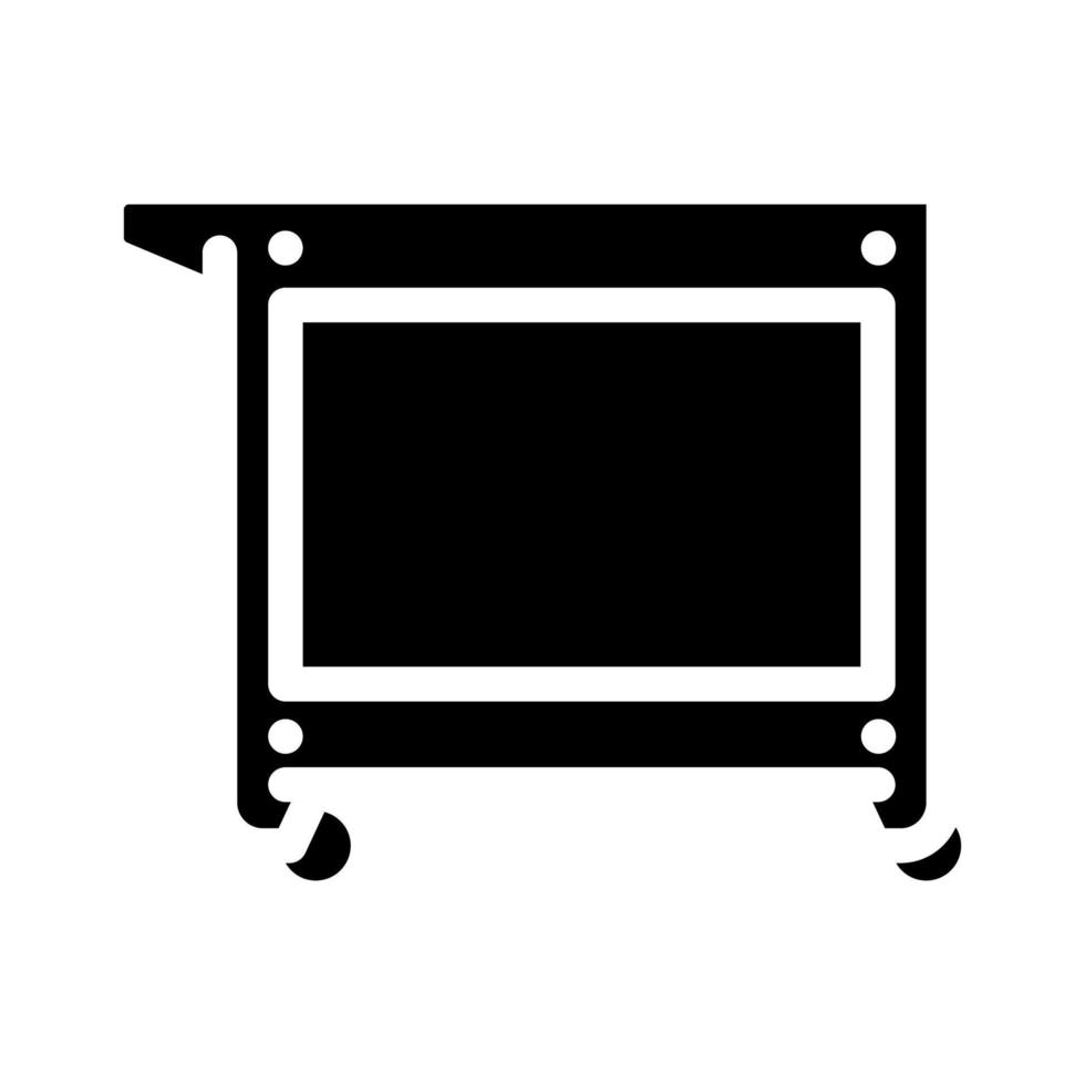 utility cart garage tool glyph icon vector illustration