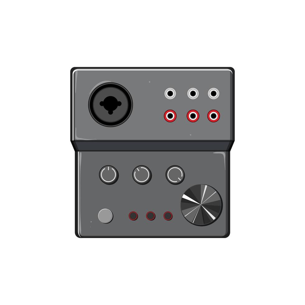 professional audio mixer cartoon vector illustration