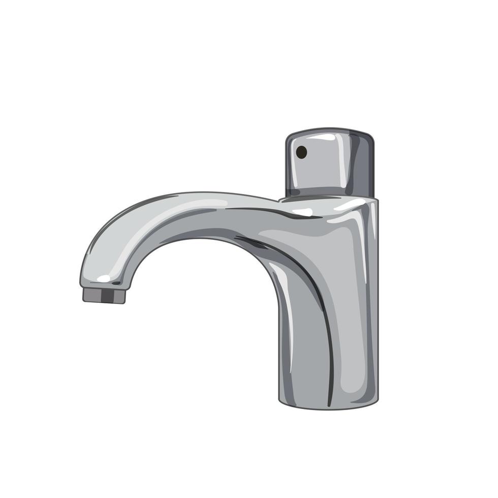 clean bathroom faucet cartoon vector illustration