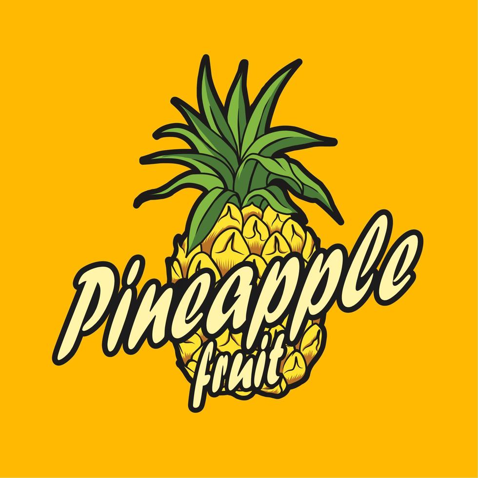 Pineapple logo design vector