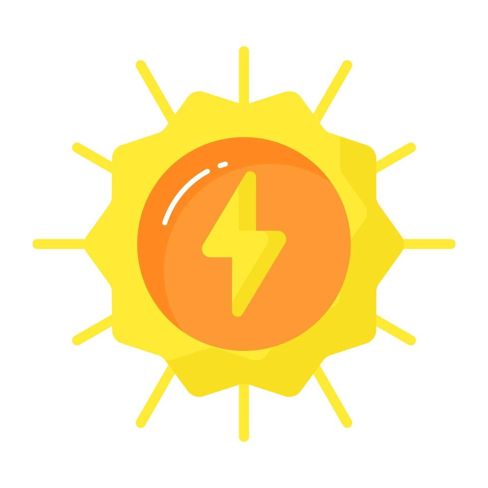 Carefully designed vector of solar energy, premium icon of solar power