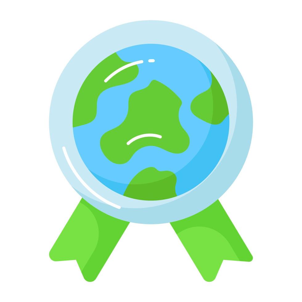 Carefully designed icon of eco badge in editable style, premium icon of world earth day vector