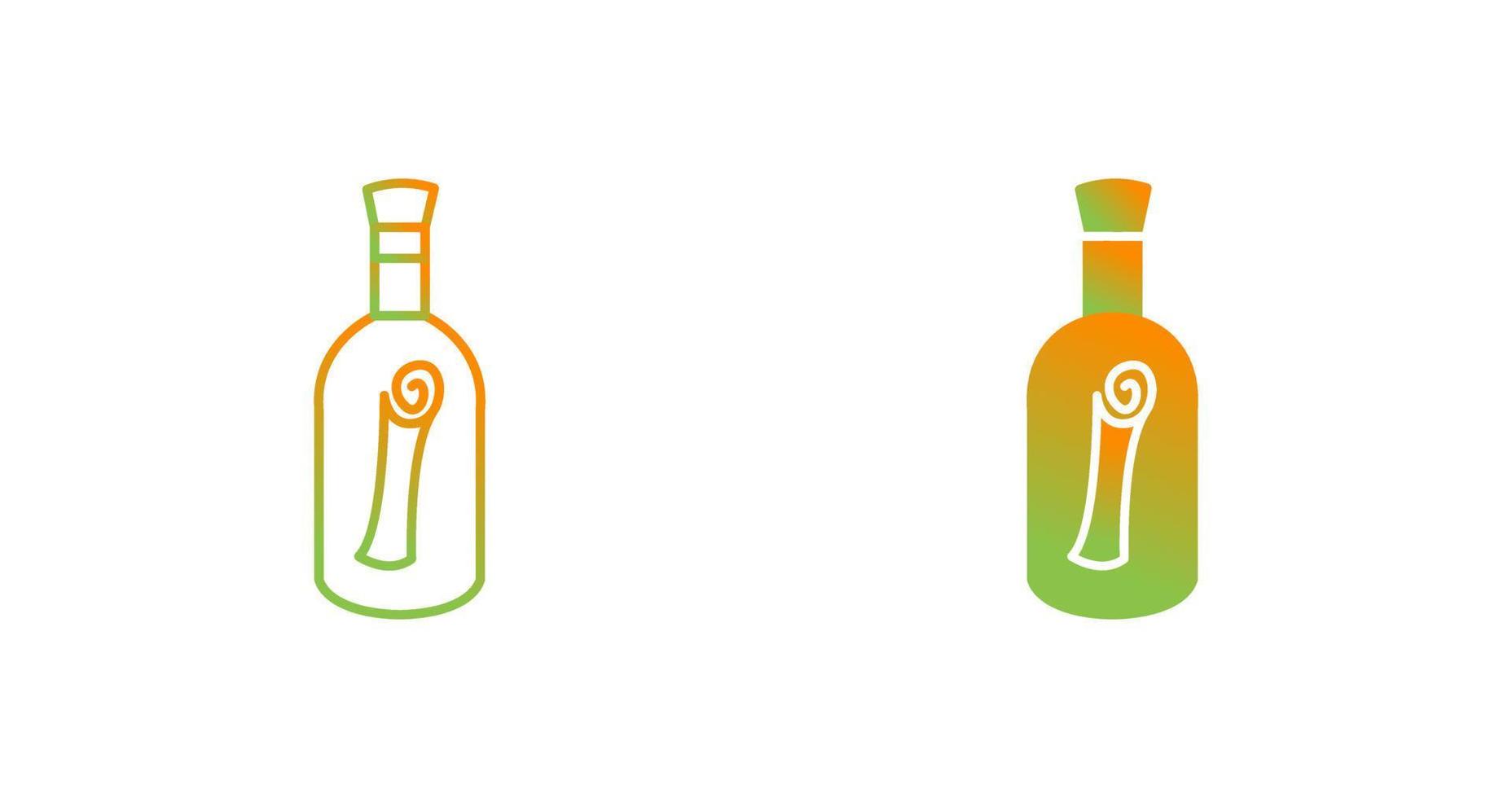 Scroll in Bottle Vector Icon