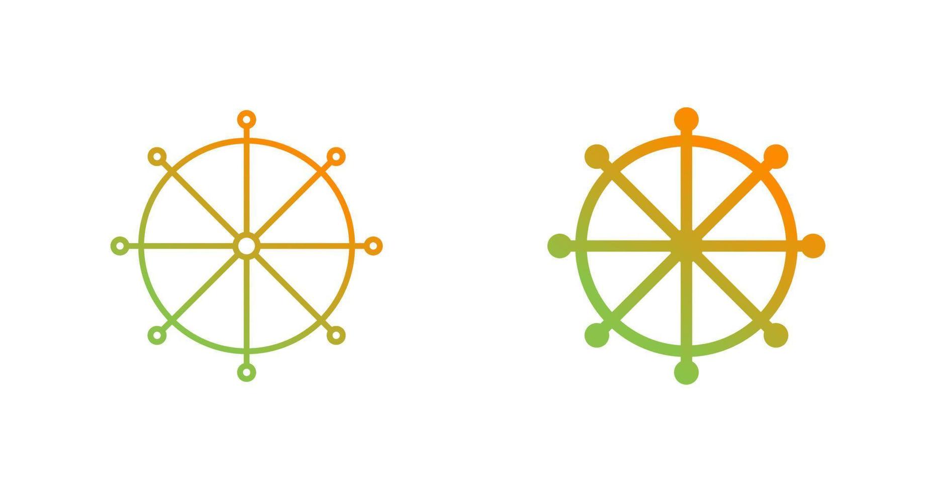 Ship Helm Vector Icon