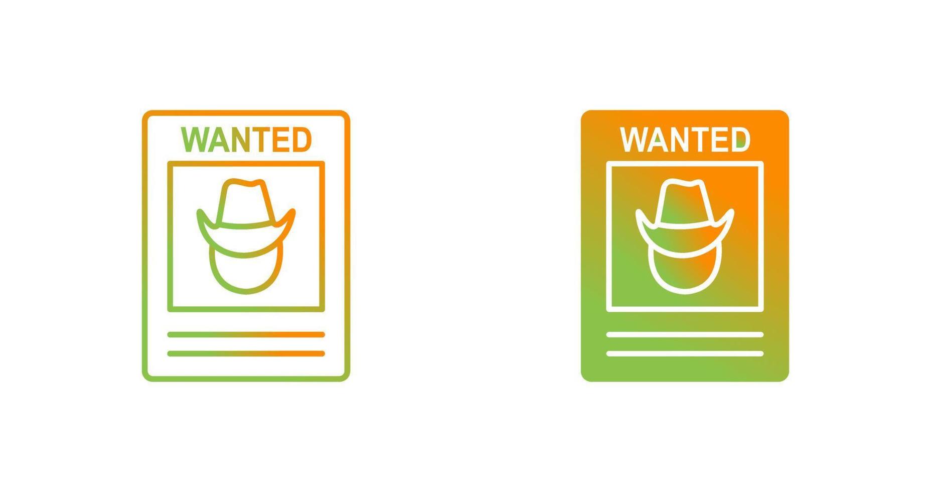 Wanted Poster Vector Icon