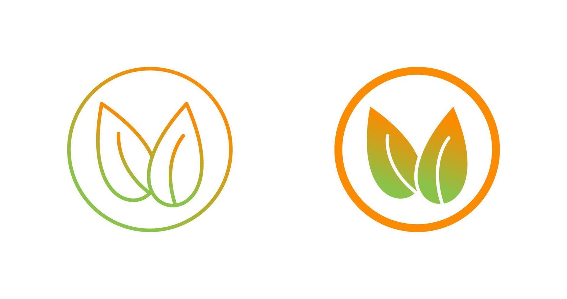 Two Leaves Vector Icon