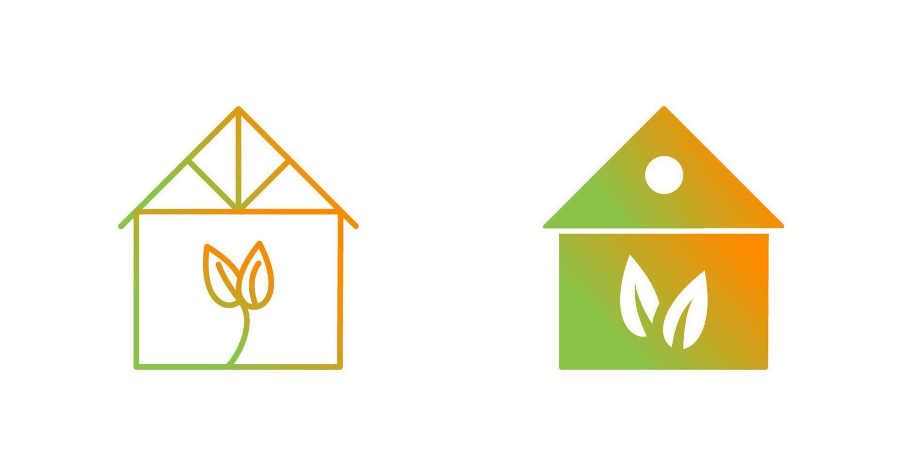 Green House Vector Icon