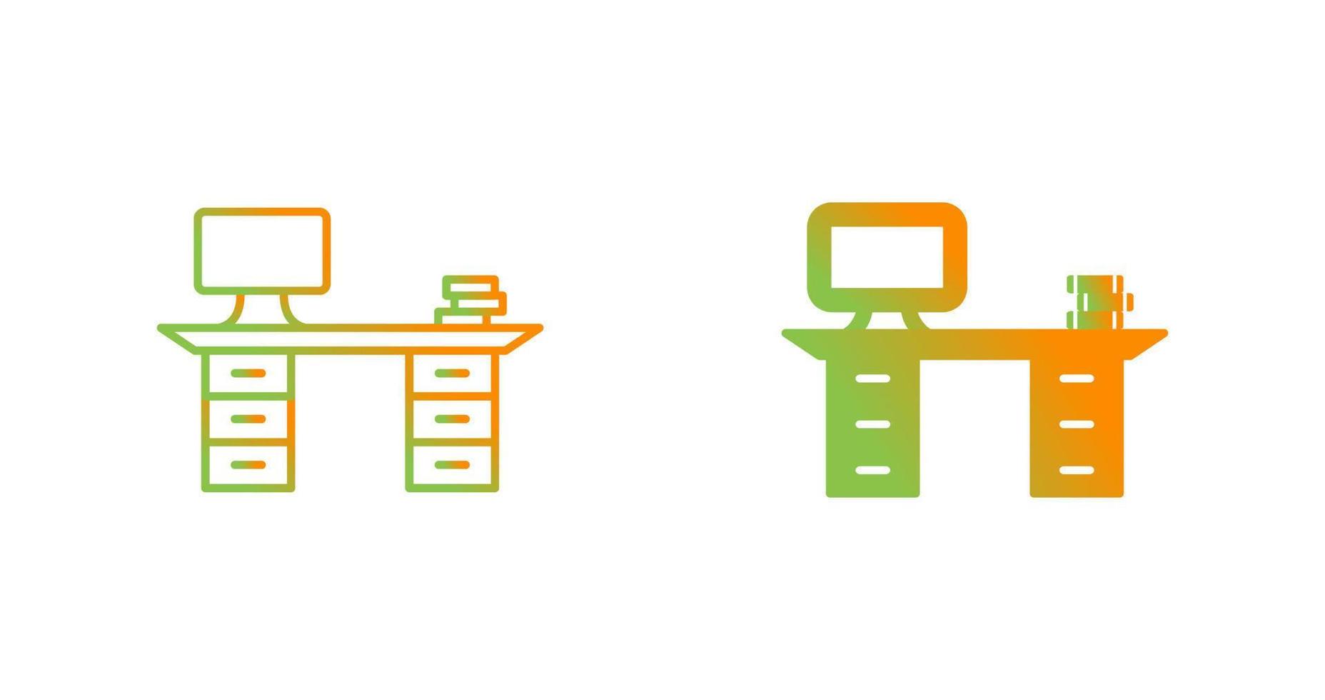 Table with Shelves Vector Icon