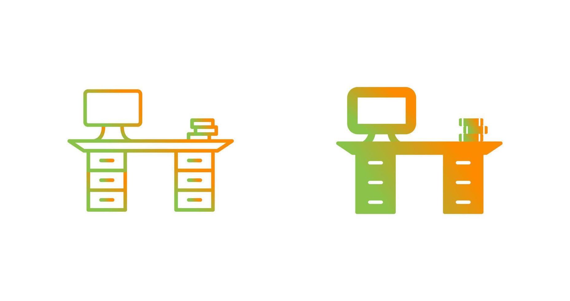 Table with Shelves Vector Icon