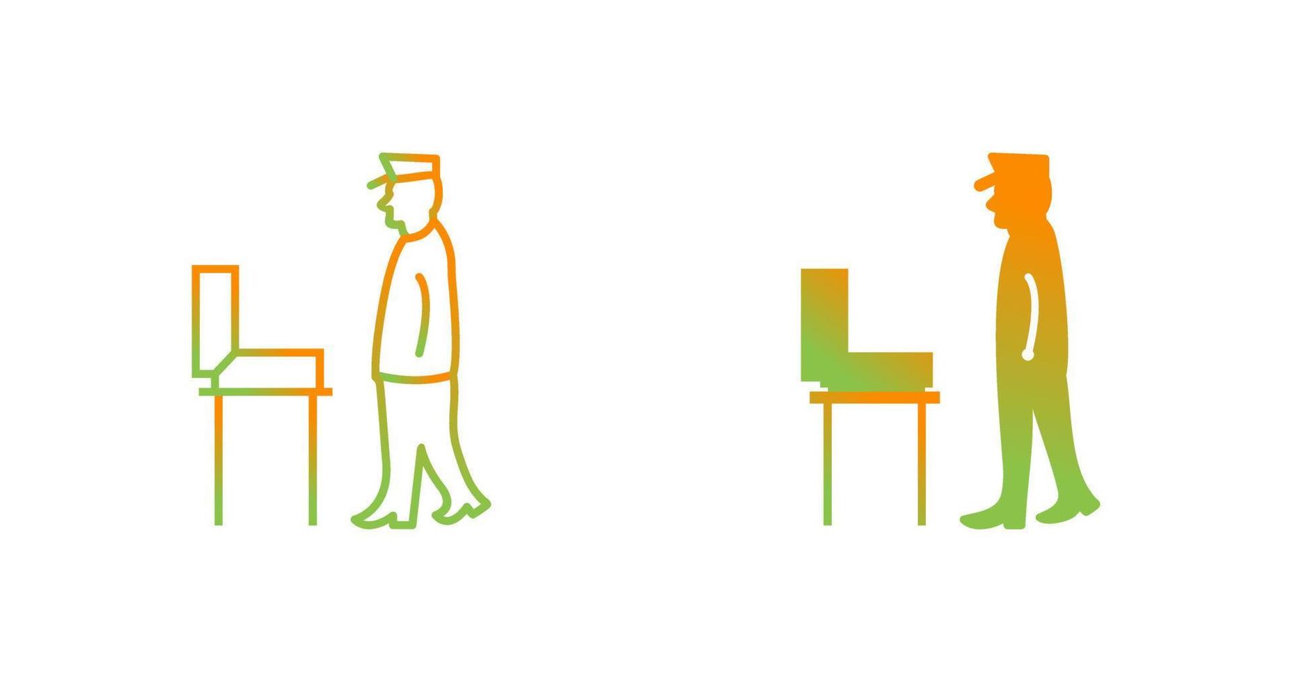 Guard Checking Briefcase Vector Icon