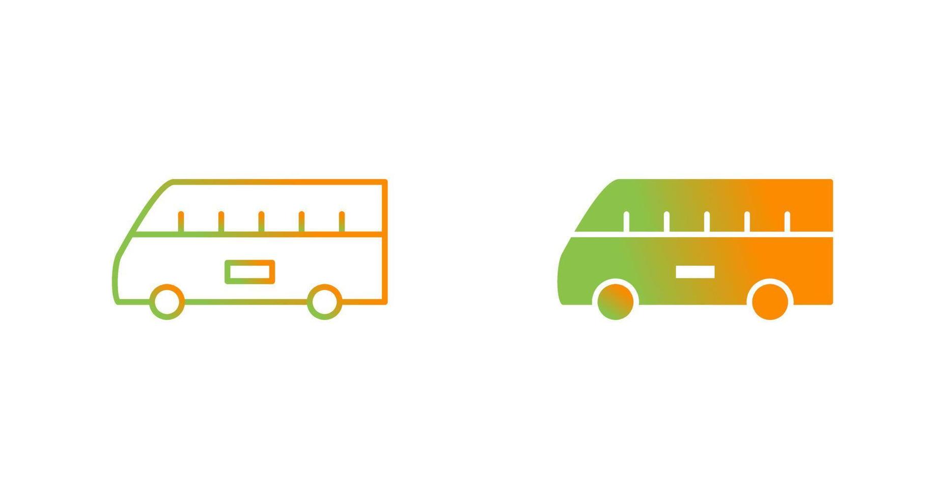 Bus on Airport Vector Icon