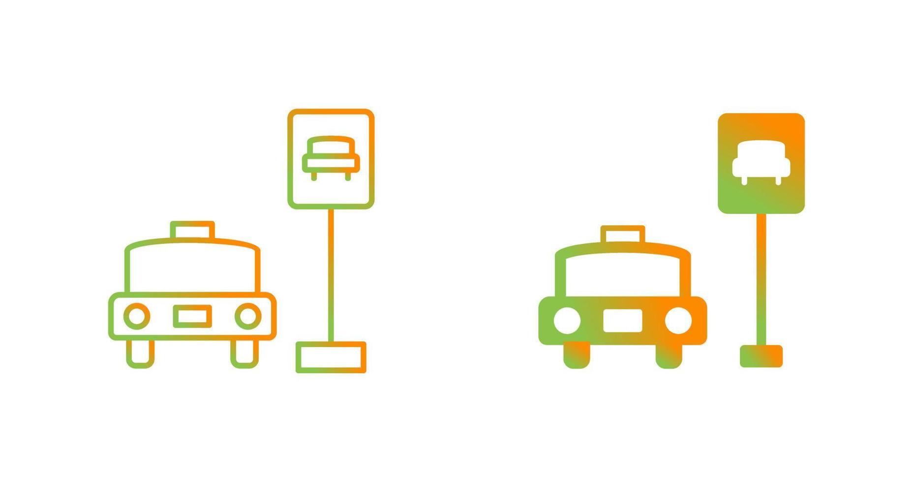 Taxi Stand Vector Icon