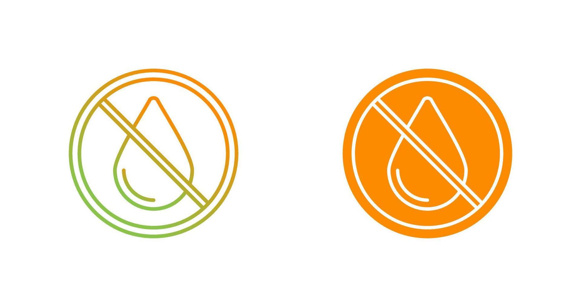 No Water Vector Icon