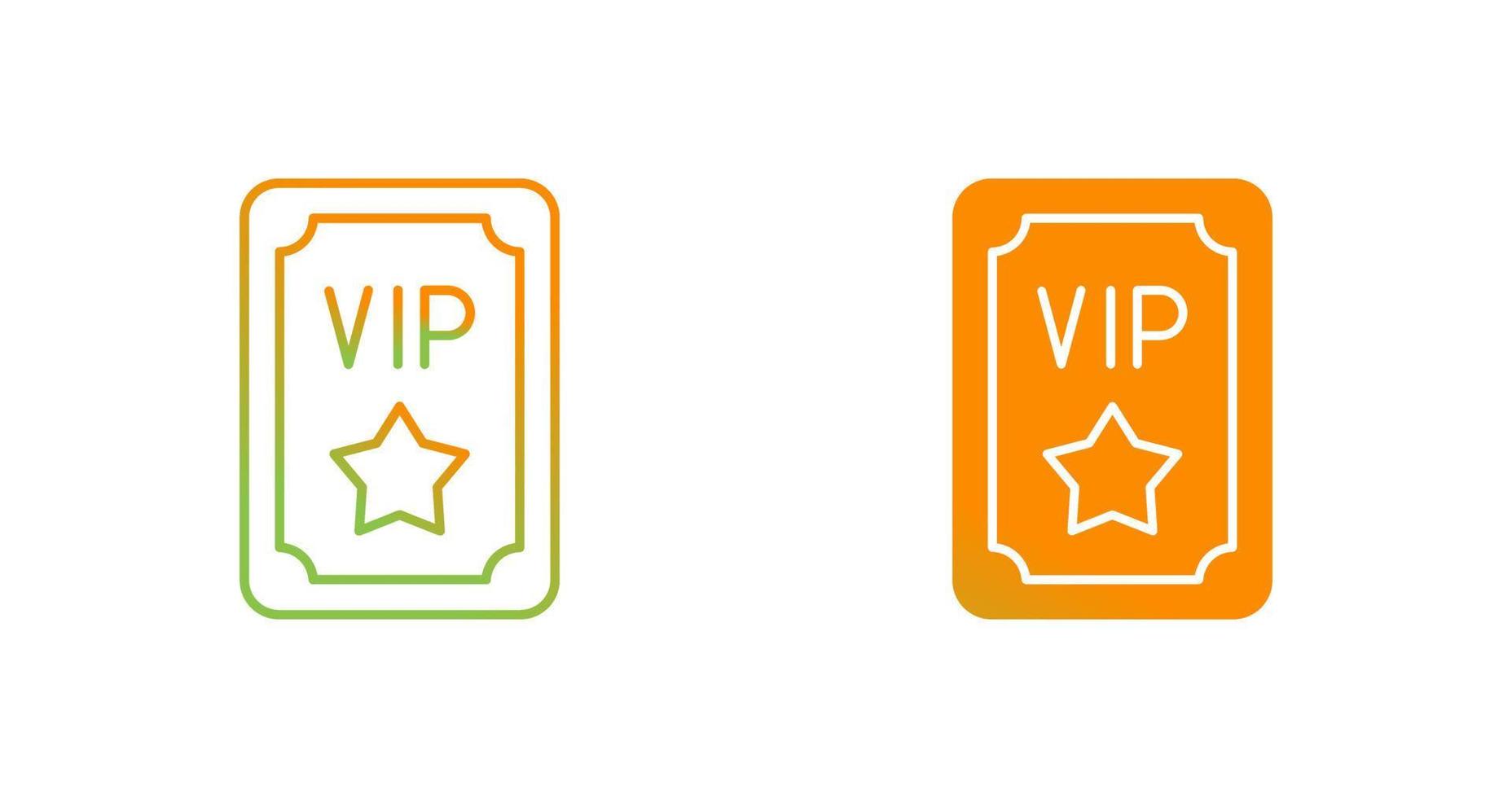 icono de vector de pase vip