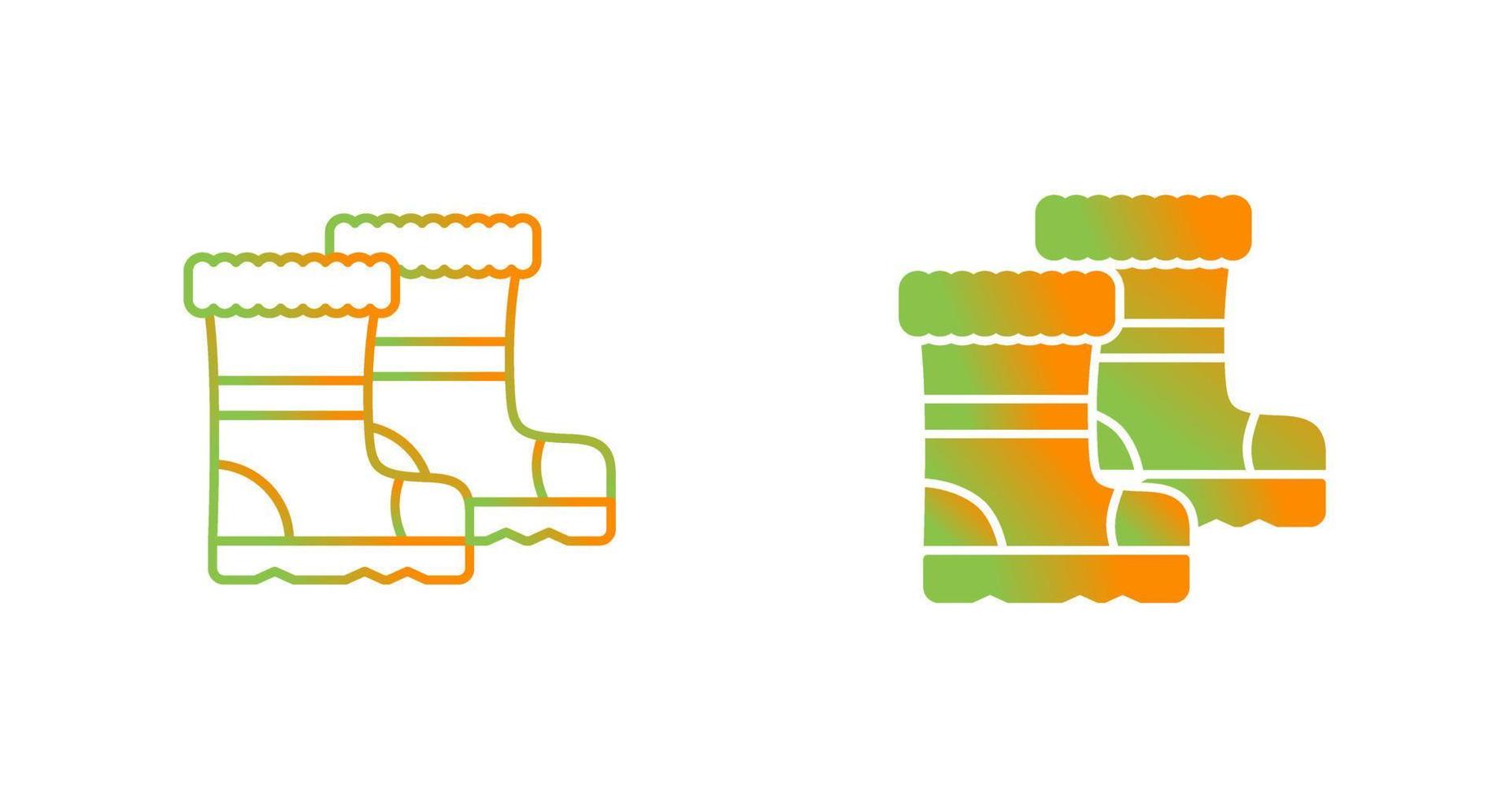 icono de vector de botas de lluvia