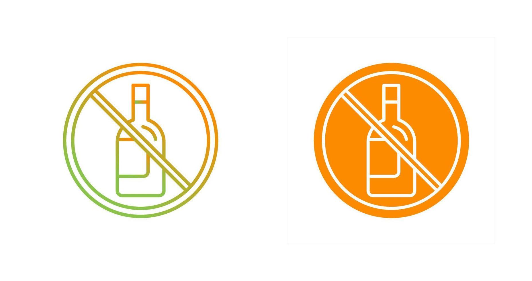 No Alcohol Vector Icon