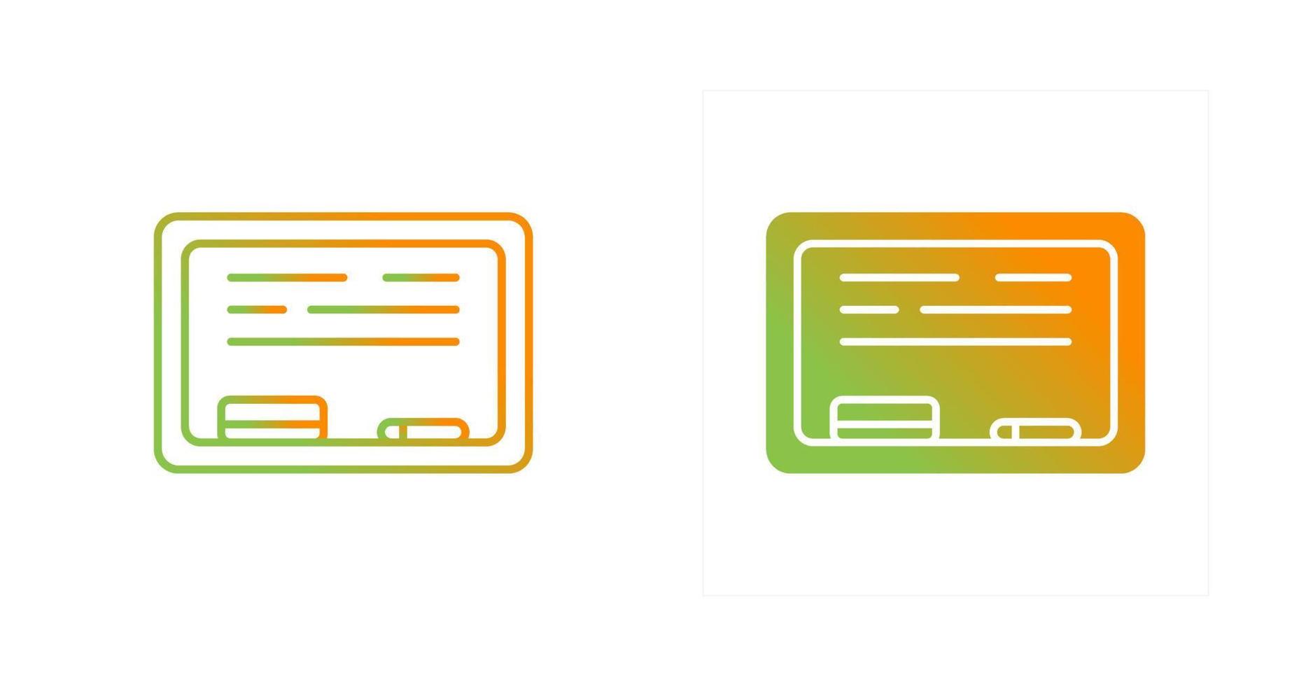 White Board Vector Icon