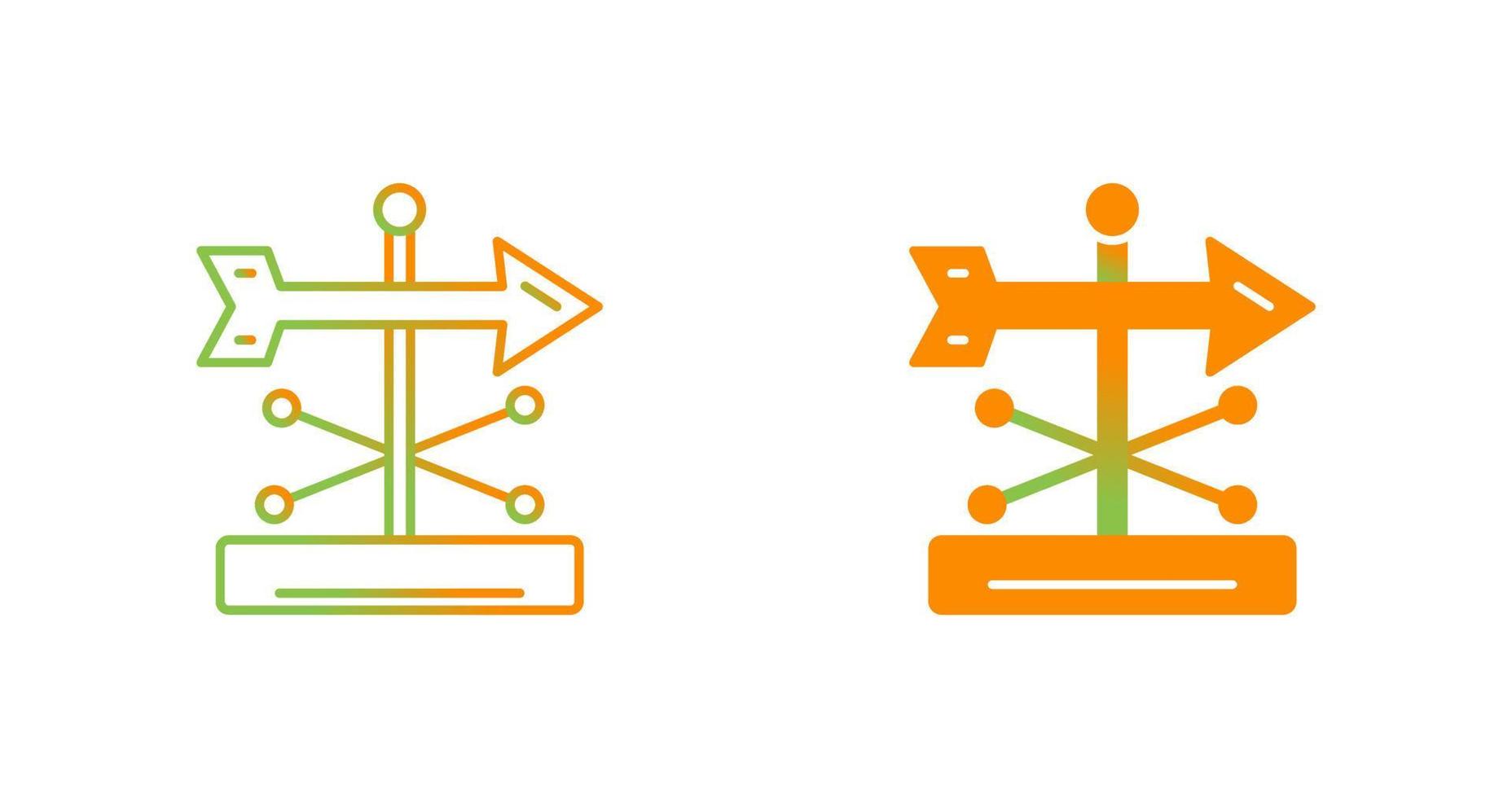 Wind Vane Vector Icon
