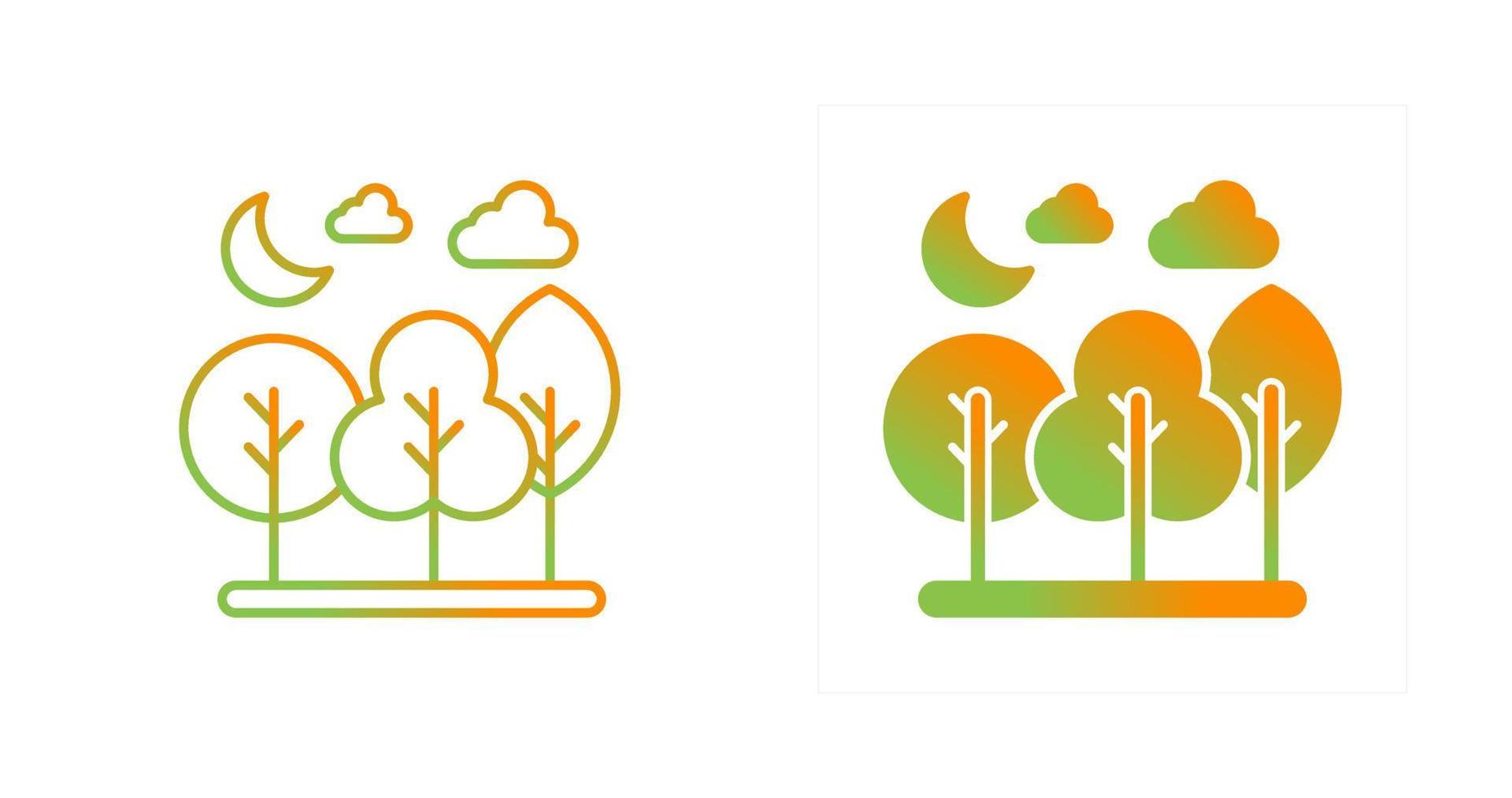 icono de vector de bosque