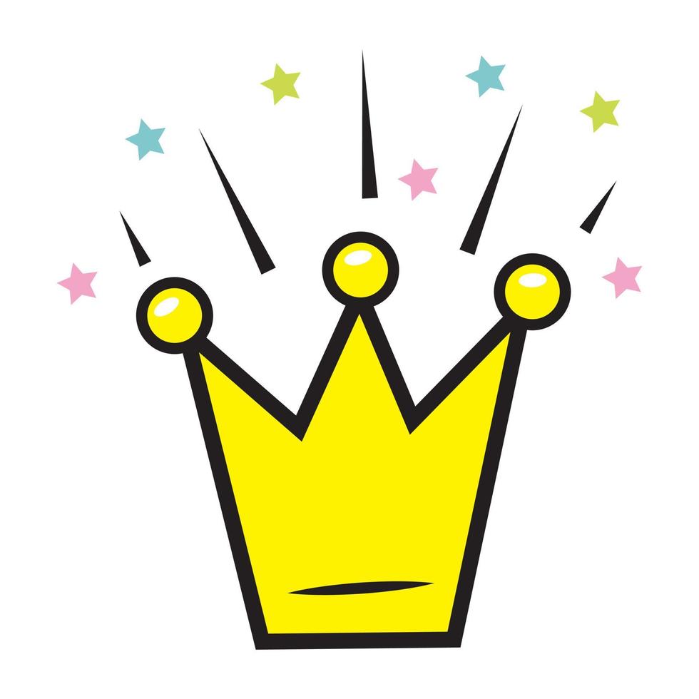 The crown of the princess. Color isolated vector illustration in cartoon style.